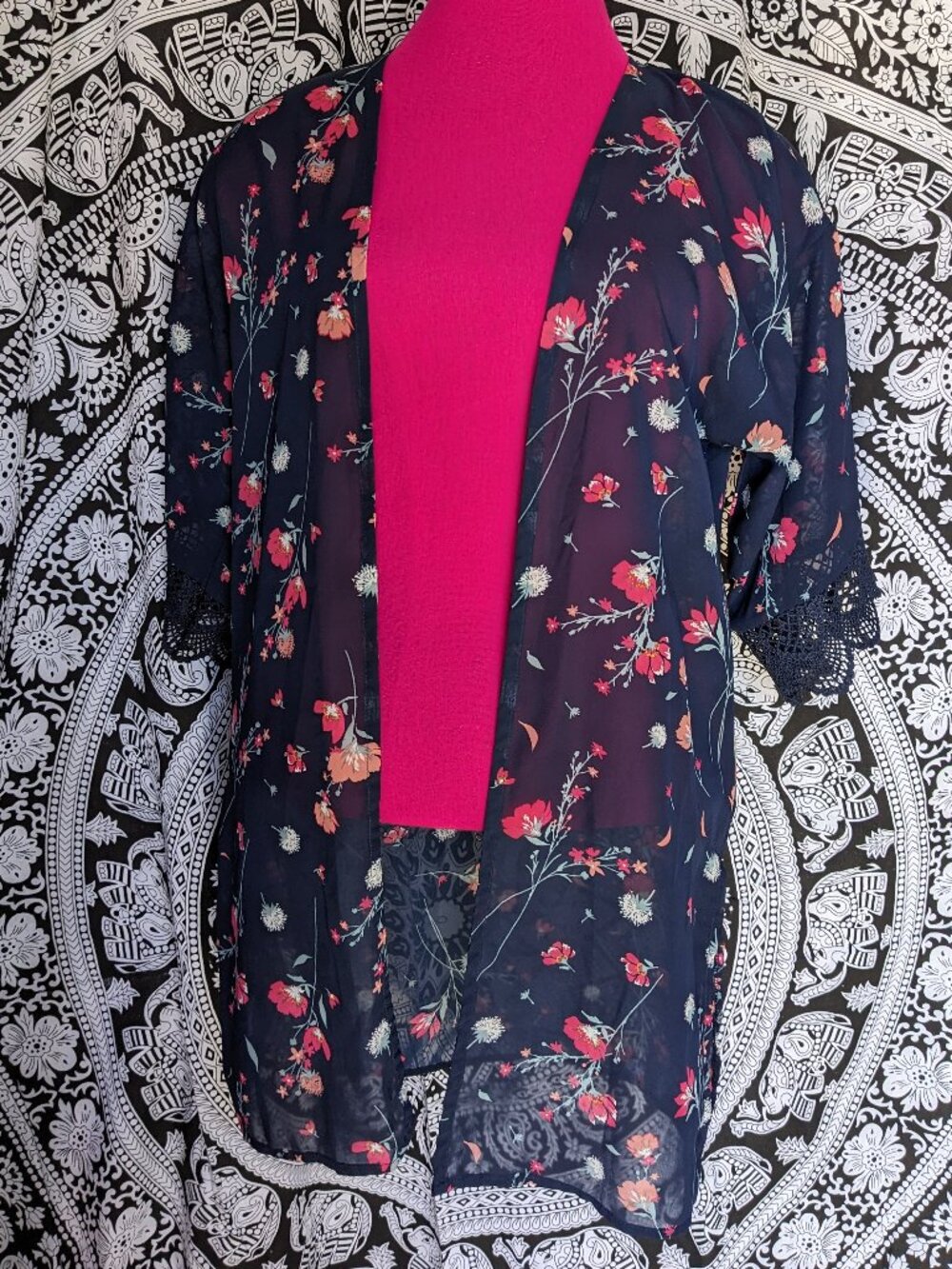 WallFlower Open Front Kimono Sz XS